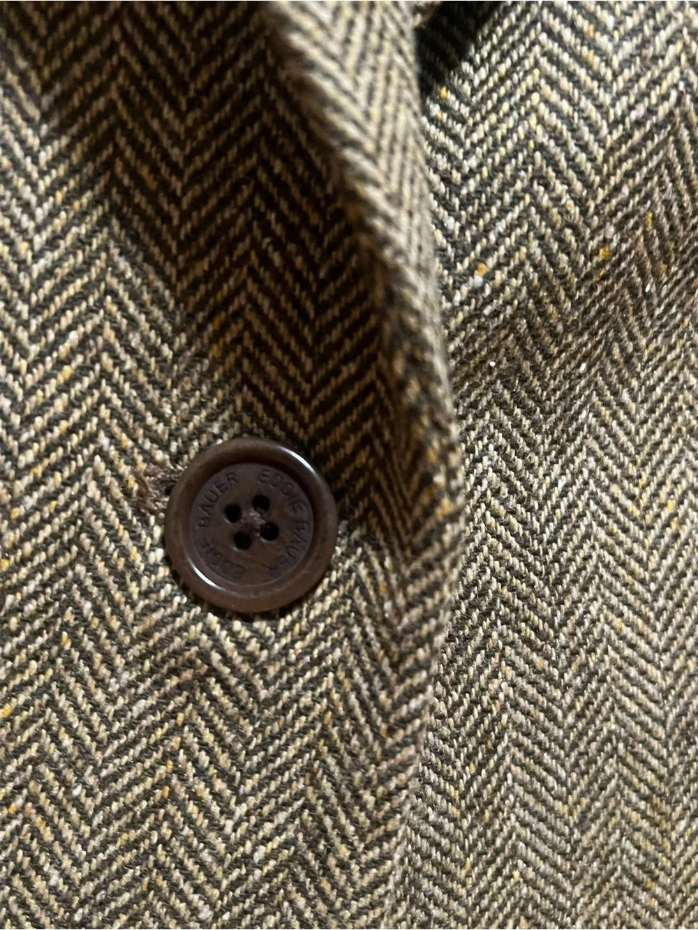 Eddie Bauer Herringbone Tweed Blazer Silk Wool Blend - Picture 4 of 7
